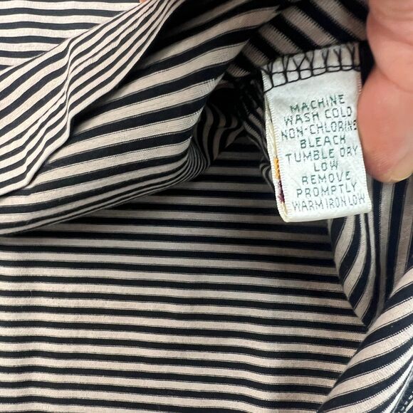 Vintage Fairway & Greene Polo Shirt Mens XL Black Beige Stripe Mercerized Cotton - Picture 6 of 9